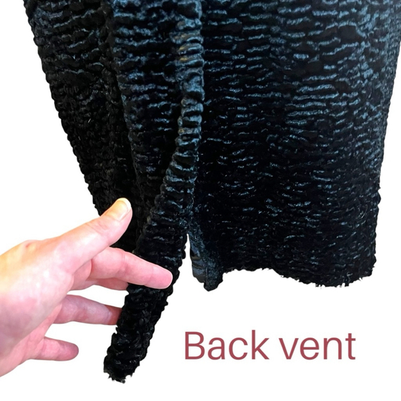 Unreal Fur Luxurious Faux Fur Persian Lamb Coat, US 10, Black - Picture 13 of 16